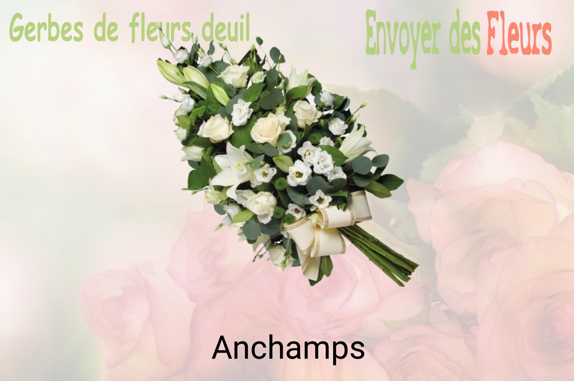 Gerbe de fleurs de deuil livrée à Anchamps